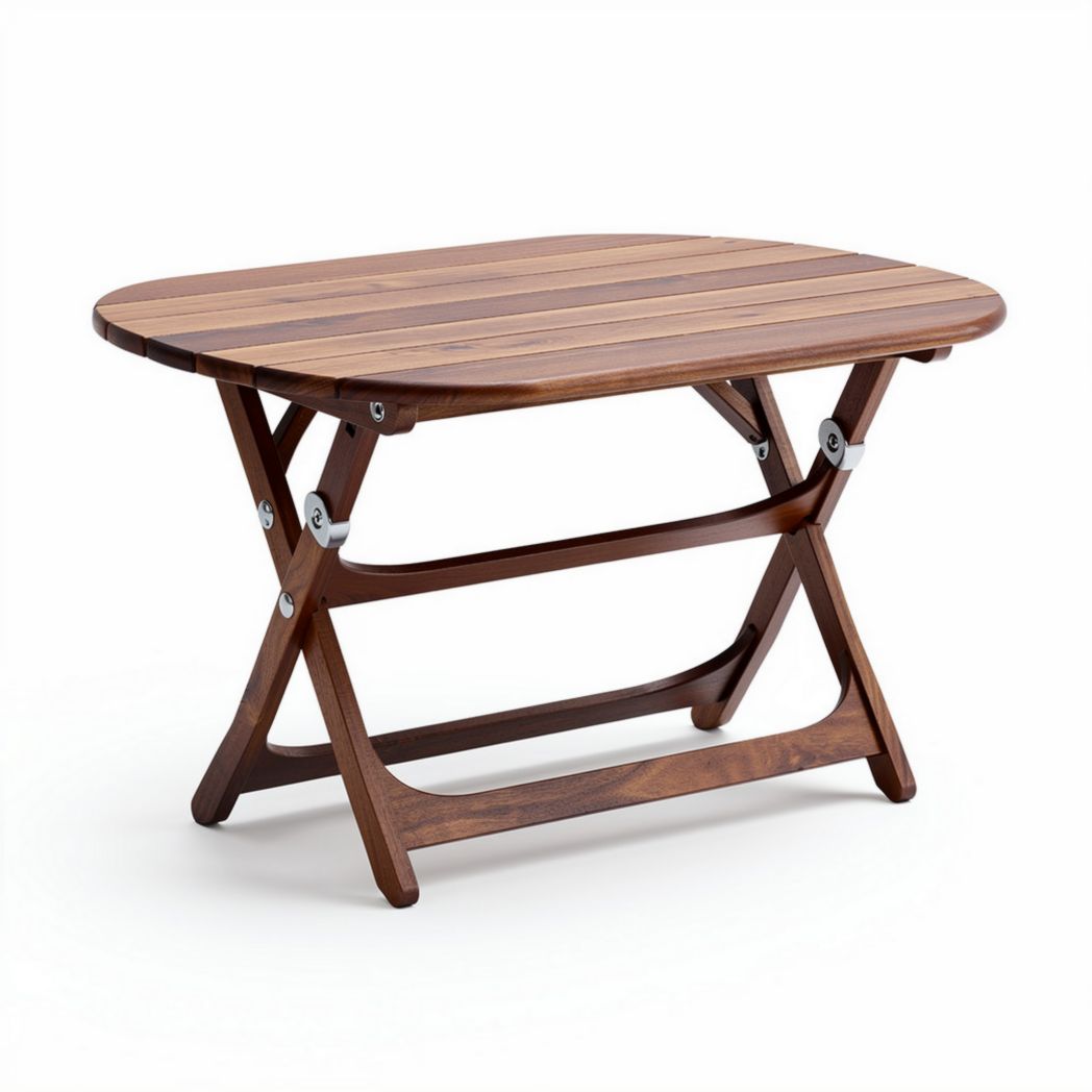Table pliante en bois de teck pour extérieur dimensions 80 x 60 x 75cm