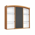 Vitrine en bois avec portes coulissantes et étagères en verre 150 x 40 x 100cm