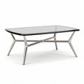Table basse en verre trempé et métal 120 x 60 x 40cm couleur noir